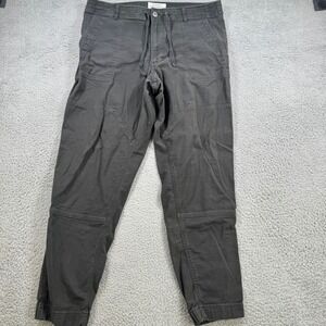 REI Cooperative Mens 38x29‎ Gray Cotton Stretch Utility Jogger Pants Articulated